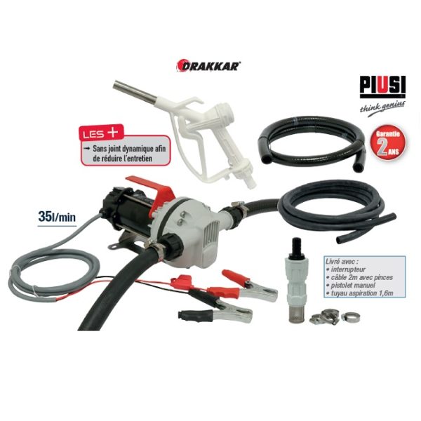 Pompe électrique AdBlue 12V/230V 18L/min avec tuyau de refoulement – pour  fût – SODISE 08630