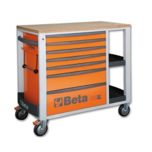 Servante mobile d'atelier sept tiroirs et tablettes BETA C24SL-O