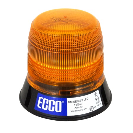 Gyrophare ISO 3 points feu à led tournant 27W extra plat orange, homologué  E9 ECE R65 12V 24V.