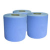 6 rouleaux essuie-mains formats 25 cm ouate bleu H770POT