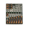 Composition Tournevis plats - Plateau rigide 11 pieces T167