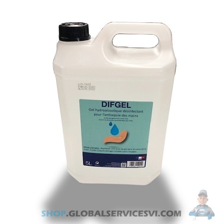Gel hydroalcoolique désinfectant mains 5L - DIFRAMA DIFGEL5