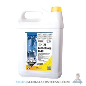 Dégraissant désinfectant alcalin chloré moussant 5L - LOT DE 5 - SODISE 57620.04