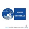 Panneau "utilisez les poubelles" - SODISE 61508