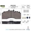 Kit de plaquettes de frein, frein à disque OPTIPACK, essieu BPW - VALEO 882280