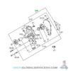 Ensemble Pompe à eau Moteur 3KA1 / 3KC2 - ISUZU PARTS 8970693870