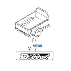 Monogramme aile arrière "ISUZU DMAX" - ISUZU PARTS 8973728690