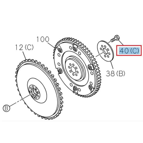 Vis de volant moteur - ISUZU PARTS 8983630100