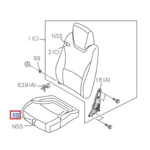 Coussin de siège avant - ISUZU 8974695710
