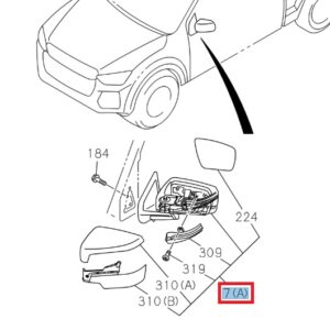 Rétroviseur gauche, complet, D-MAX - ISUZU 8976489603